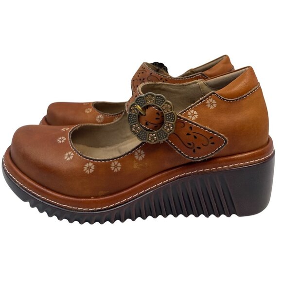 L’artiste By Spring Step Footlight Mary Jane Wedge Size 36 - Picture 4 of 10